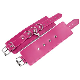 Малиновые БДСМ наручники с цепочкой
