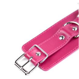 Малиновые БДСМ наручники с цепочкой