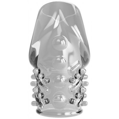 Рельефная насадка на пенис с открытой головкой Pretty Love Matias прозрачная