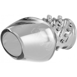 Рельефная насадка на пенис с открытой головкой Pretty Love Matias прозрачная