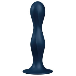 Фаллос Satisfyer Double Ball-R со смещенным центром тяжести синий 18 см