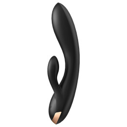 Смарт-вибратор с клиторальным стимулятором Satisfyer Double Flex черный