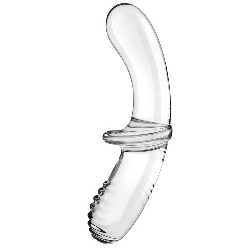 Двусторонний фаллос из стекла Satisfyer Double Crystal прозрачный 20 см
