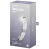 Двусторонний фаллос из стекла Satisfyer Double Crystal прозрачный 20 см
