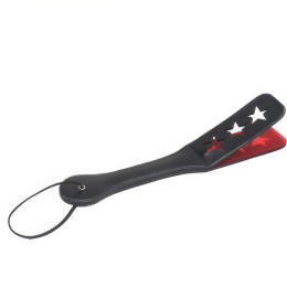 Пэдл черный с красными звездами 32 см