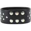 Широкий кожаный чокер с заклепками