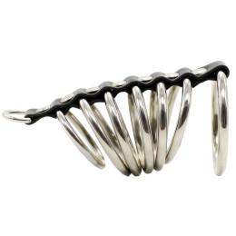 Семь эрекционных колец из стали на ремешке