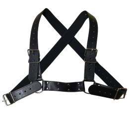 Мужская БДСМ сбруя черного цвета