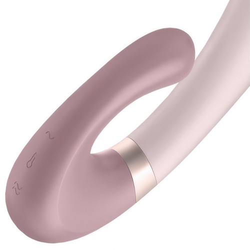 Смарт-вибратор со стимулятором клитора и функцией нагрева Satisfyer Heat Wave Mauve