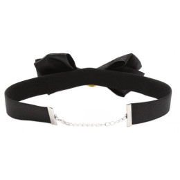 Черный ошейник-чокер с бантиком