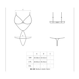 Сексуальное черное боди на бретелях с доступом L/XL