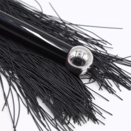 Черная плеть с силиконовыми хвостами 42 см