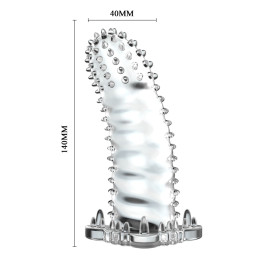 Прозрачная насадка на пенис Brave Man 14 см