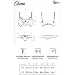 Эротический кружевной комплект черного цвета Cloverin S/M