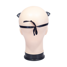 Кружевная черная маска-бабочка