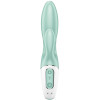 Расширяющийся смарт-вибратор с клиторальным стимулятором Satisfyer Air Pump Bunny 5+ зеленый