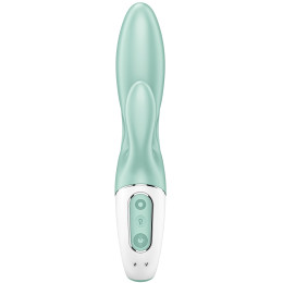 Расширяющийся смарт-вибратор с клиторальным стимулятором Satisfyer Air Pump Bunny 5+ зеленый