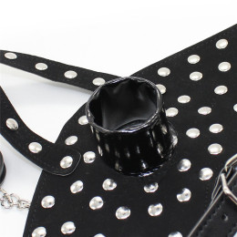 Лицевой БДСМ бондаж с кляпом-затычкой и шипами