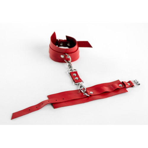 Оковы на ноги из натуральной кожи Red