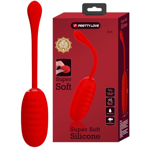 Перезаряжаемое виброяйцо Pretty Love Kirk красное