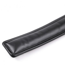 Мягкий ошейник с поводком черный