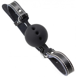 Черный силиконовый кляп-шар М