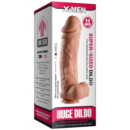 Рельефный фаллоимитатор X-Men Huge Dildo 36 см