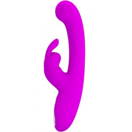 Перезаряжаемый вибратор с клиторальным стимулятором и LED-экраном Pretty Love Lamar розовый