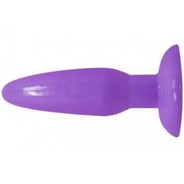 Анальная пробка на присоске фиолетовая