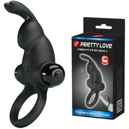 Эрекционное виброкольцо Vibrant Penis Ring I с клиторальным стимулятором черное