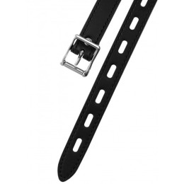 Черный силиконовый кляп-шар на ремне