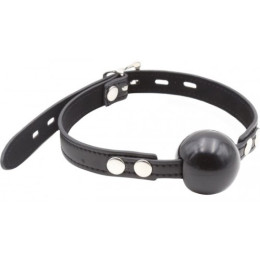 Силиконовый кляп-шар черного цвета