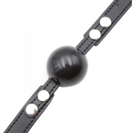Силиконовый кляп-шар черного цвета