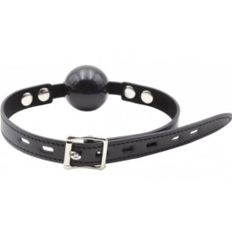 Силиконовый кляп-шар черного цвета