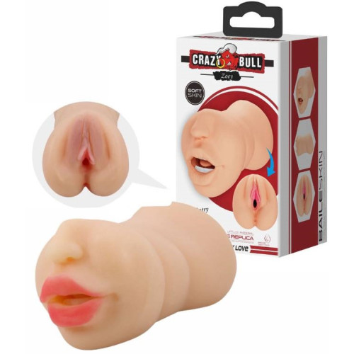 Мягкий мастурбатор Zoey Crazy Bull, двойной