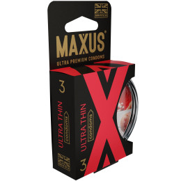 Презервативы Maxus Ultra thin ультратонкие в пластиковом кейсе 3 шт