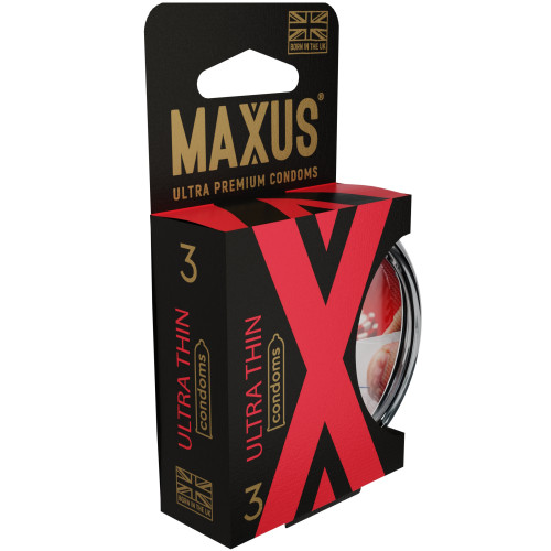 Презервативы Maxus Ultra thin ультратонкие в пластиковом кейсе 3 шт