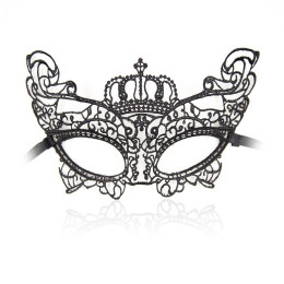 Черная кружевная маска Queen