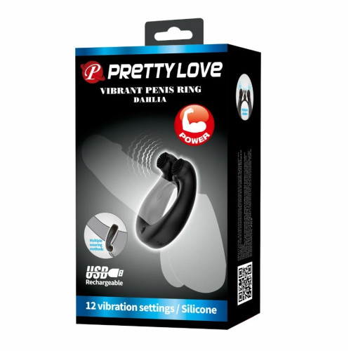 Перезаряжаемое эрекционное виброкольцо Vibrant Penis Ring Dahlia