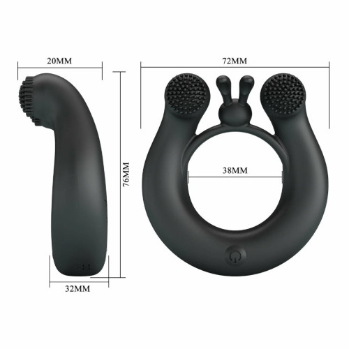 Перезаряжаемое эрекционное виброкольцо Vibrant Penis Ring Dahlia