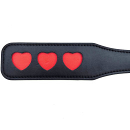 Пэдл черно-красный с сердечками 32 см