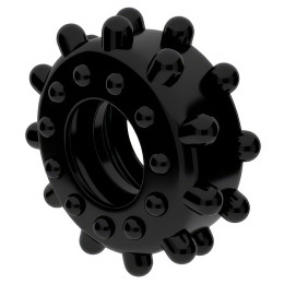 Черное эрекционное кольцо Power Plus Cock Ring