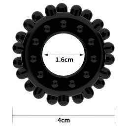 Черное эрекционное кольцо Power Plus Cock Ring
