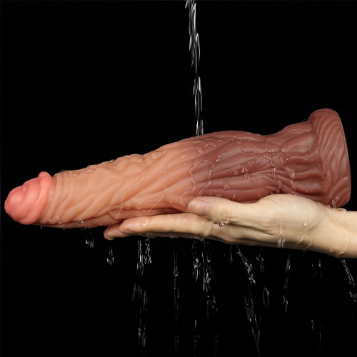 Фаллоимитатор с ярко выраженным рельефом и градиентом Lovetoy Silicone Cock 25 см