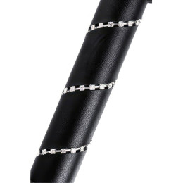 Черная плеть украшенная стразами 76 см