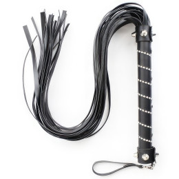 Черная плеть украшенная стразами 76 см