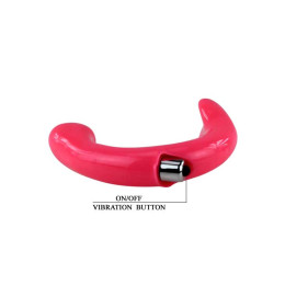 Розовый вибромассажер для стимуляции клитора и точки G/простаты