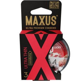 Презервативы Maxus Ultra thin ультратонкие в пластиковом кейсе 3 шт