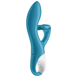 Вибратор для точки G с загнутым клиторальным стимулятором Satisfyer Embrace Me бирюзовый