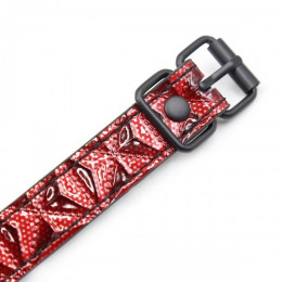 Черный кляп-шар на дизайнерском ремешке